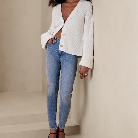 New BANANA REPUBLIC VINTAGE STRETCH MID-RISE SKINNY JEAN TALL - Picture 1 of 7
